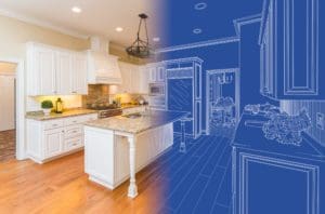 Blueprint to finished kitchen remodel