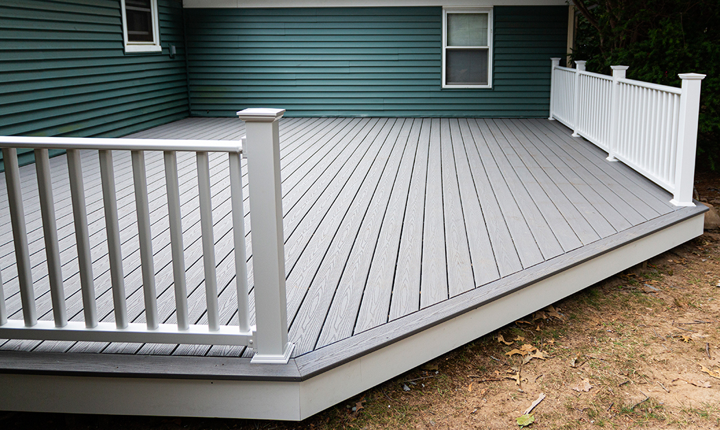 New composite deck with white rails