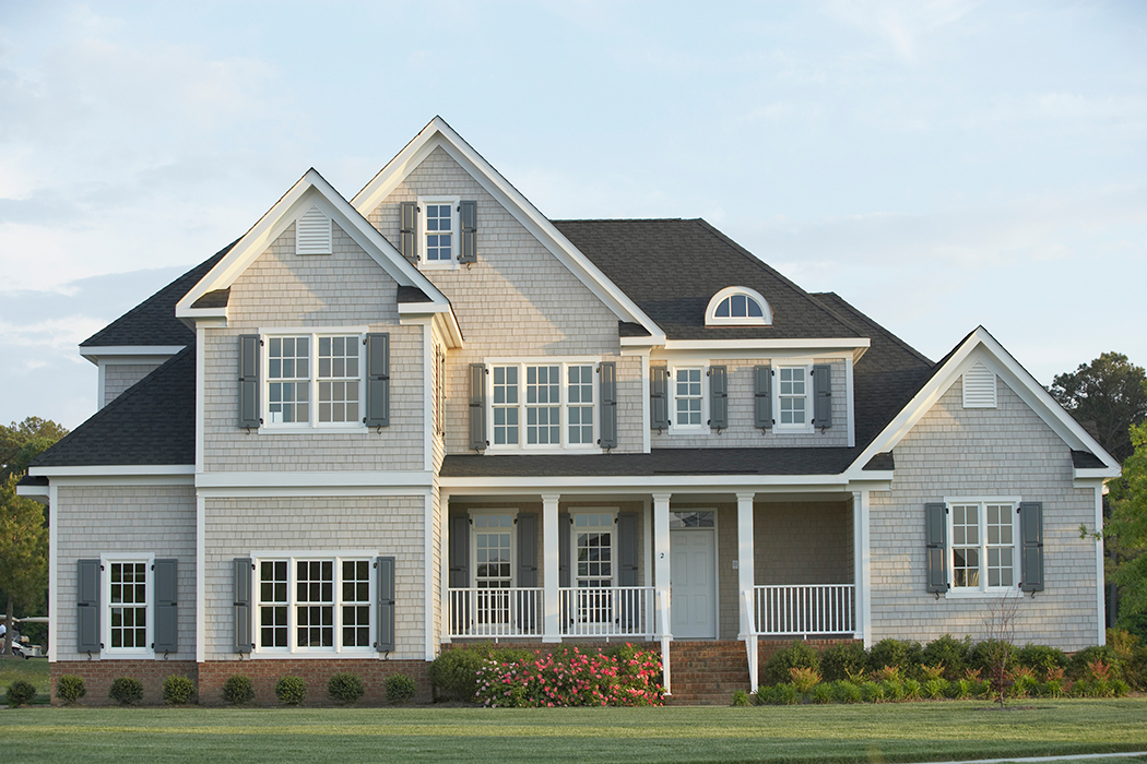 Beautiful home with a gray exterior